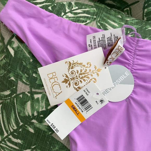 Becca NWT Reversible Bikini Bottoms SMALL - Picture 7 of 8